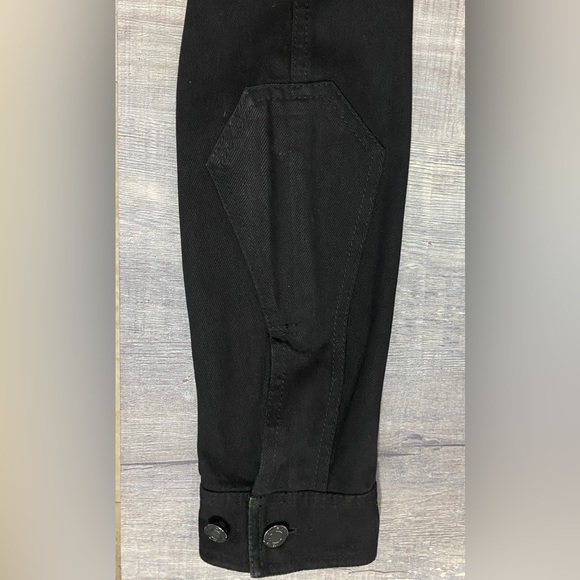 Givenchy Black Wool Jacket Blazer with Zipper Off Denim Sleeves Size 48 - Picture 8 of 9